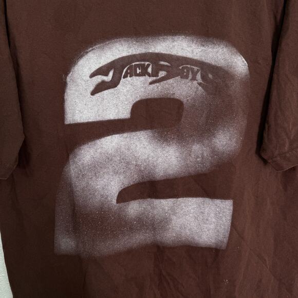 Travis Scott JackBoys 2 Shirt Mens Large Cactus Jack Brown A2 Merch MISPRINT - Picture 4 of 13